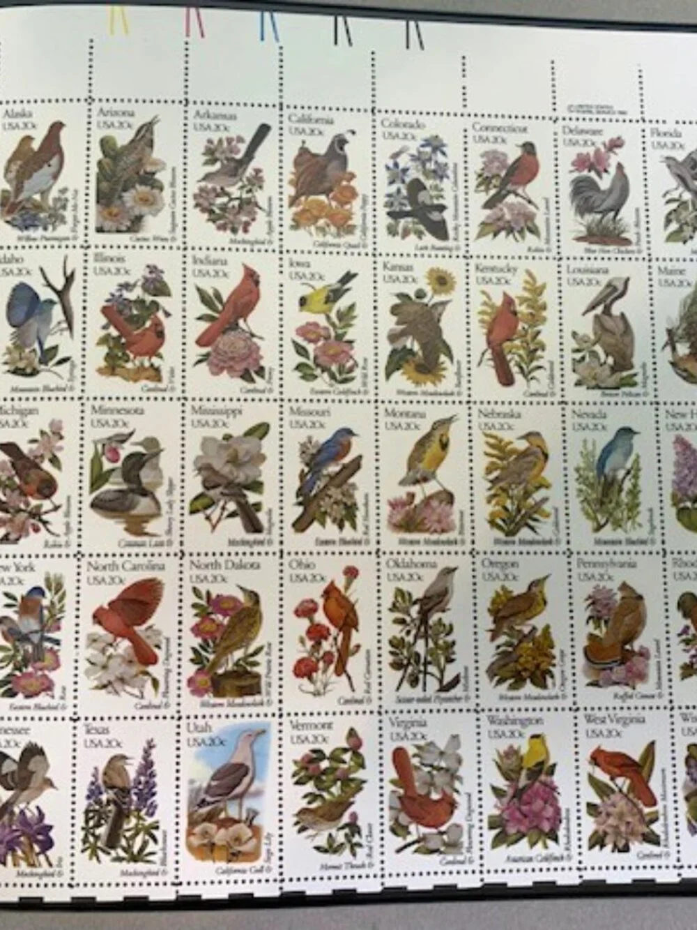 Birds & Flowers of the Fifty States; Commemorative Stamps & First Day Covers